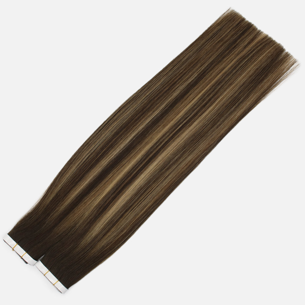 LONG INVISIBLE TAPE WEFT - SUN-KISSED ESPRESSO - PBB5